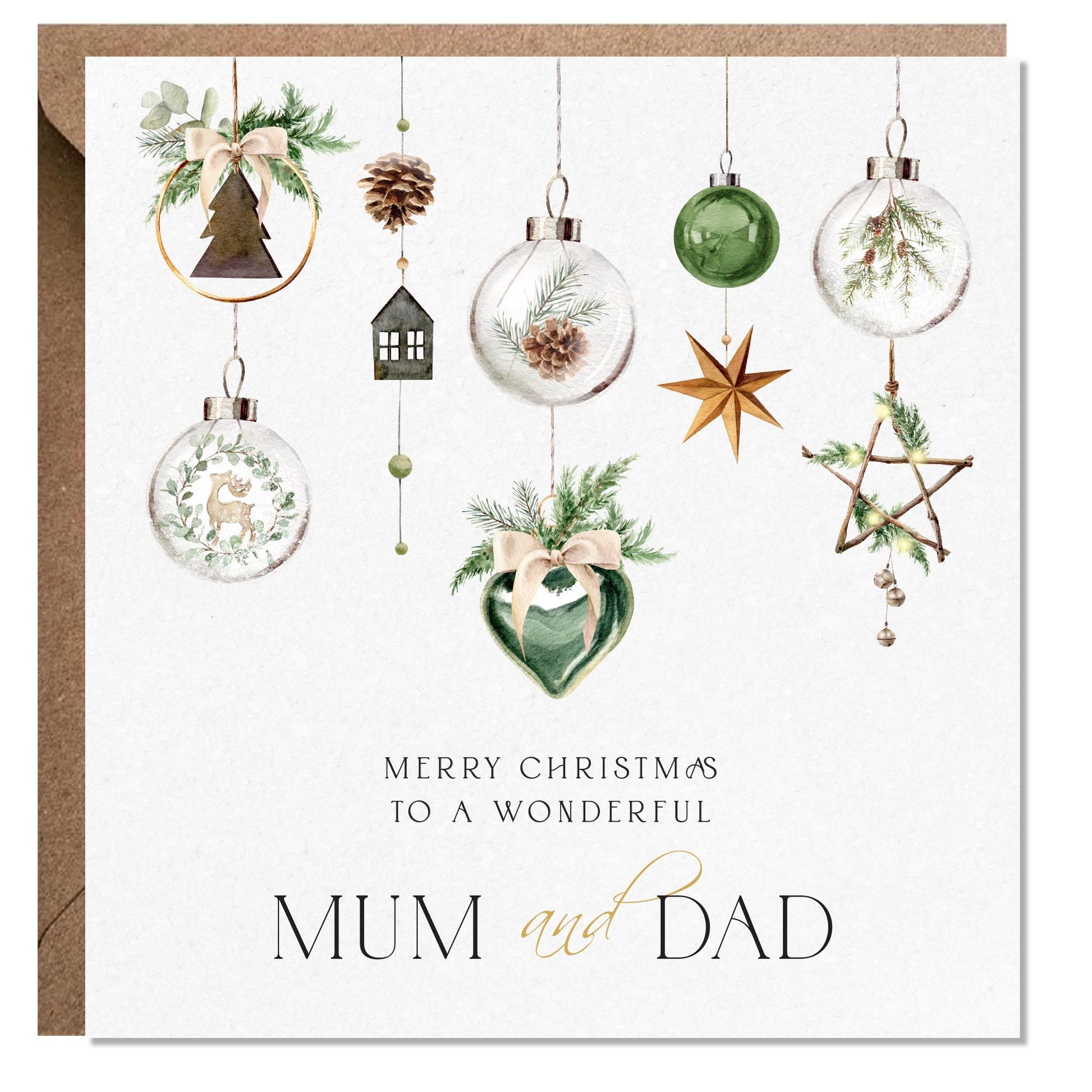 Mum and Dad Christmas Card, Personalised Christmas Card for Mum and Dad, Mum & Dad Christmas card, Mum Christmas card