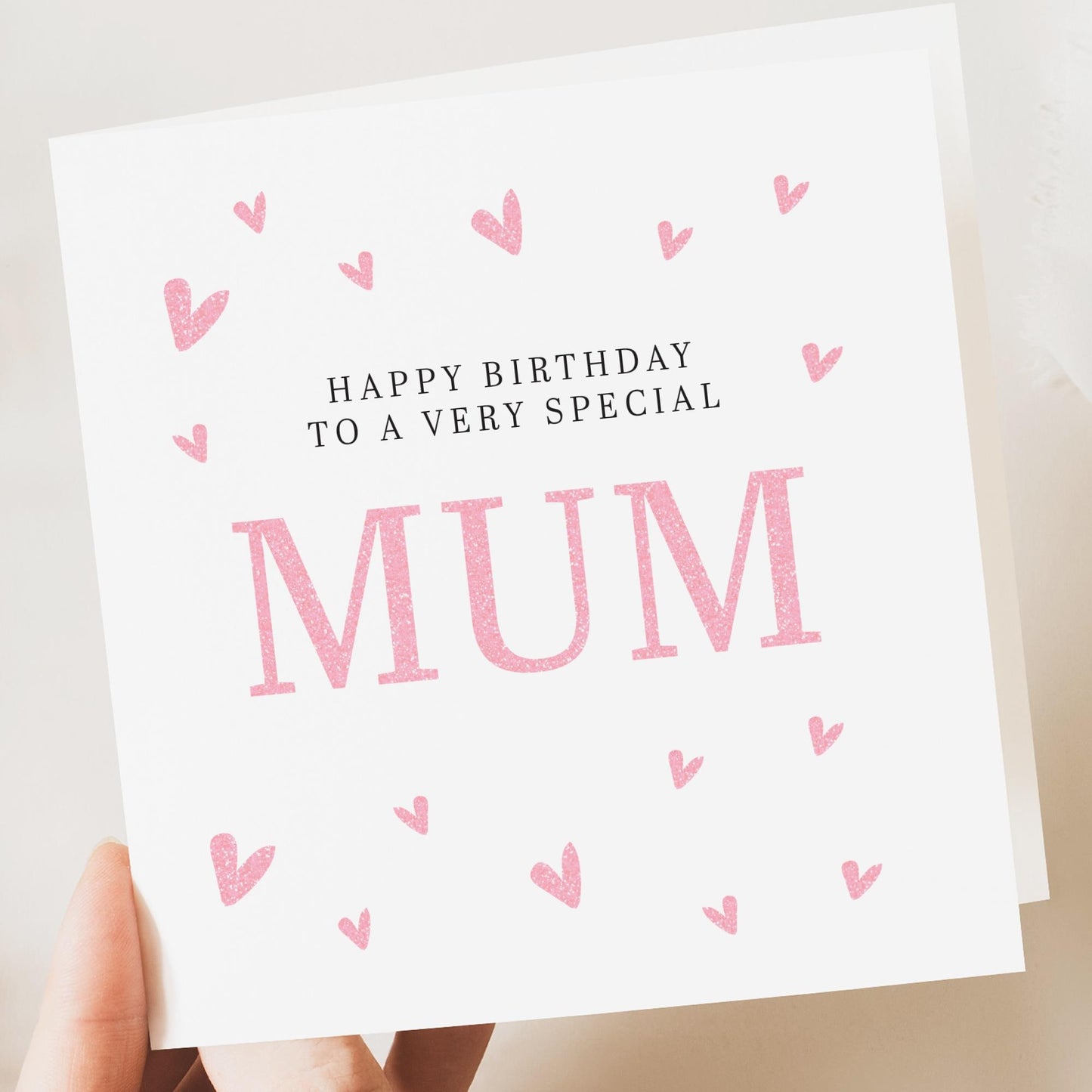Mum Birthday Card, Cute Birthday Card For Mum, Mum Glitter effect Birthday, Mum Birthday Card, Birthday Card Mum, Mum Birthday Gift For Her