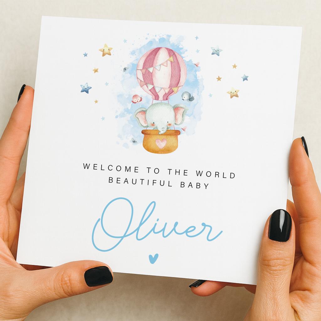 New Baby Card - Welcome to the World - Keepsake - New Born - Personalised Newborn Card - Baby Boy - Baby Girl