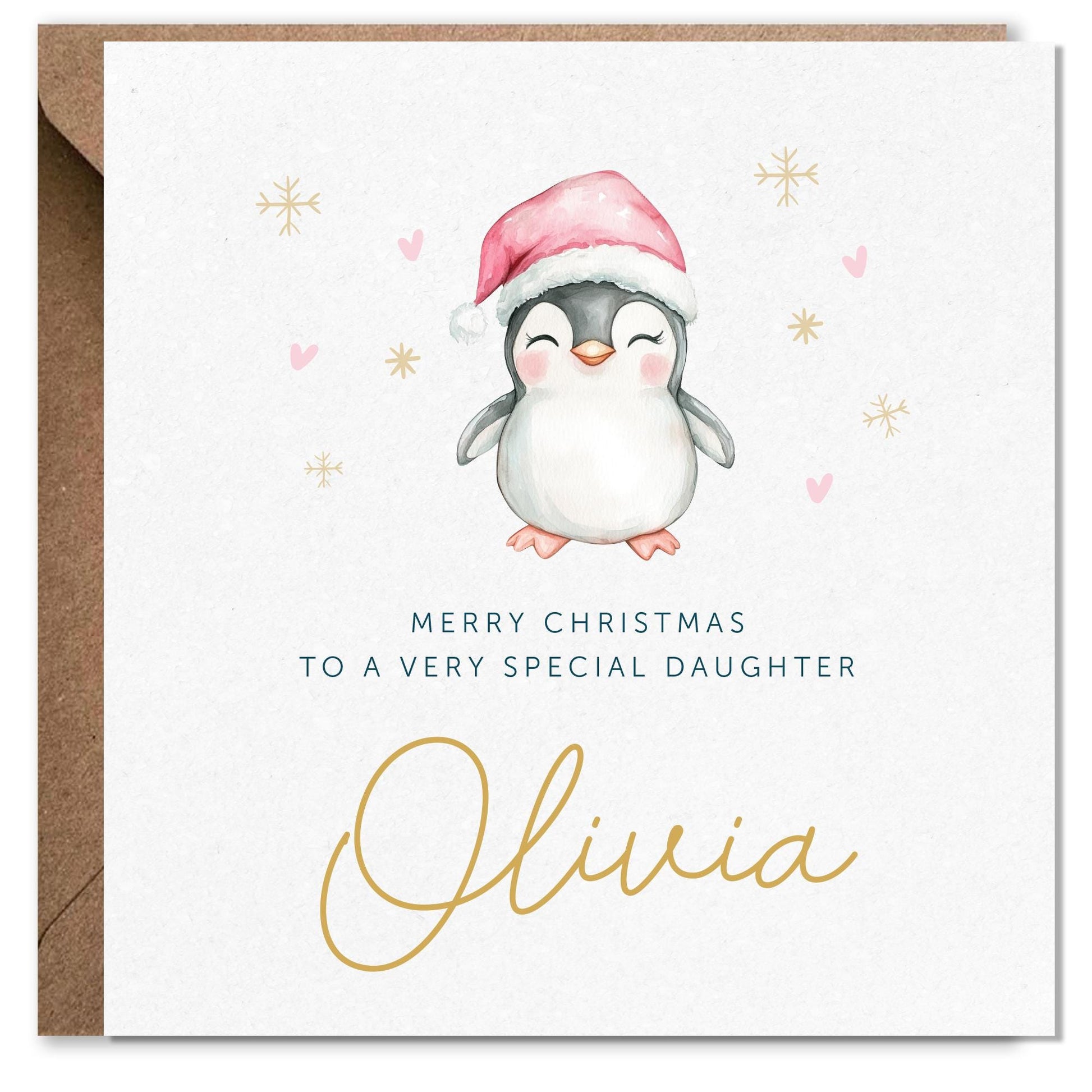 Girls Christmas Card, Personalised Christmas Card for Daughter, Daughter Christmas card, Niece card, Granddaughter card, Ballerina