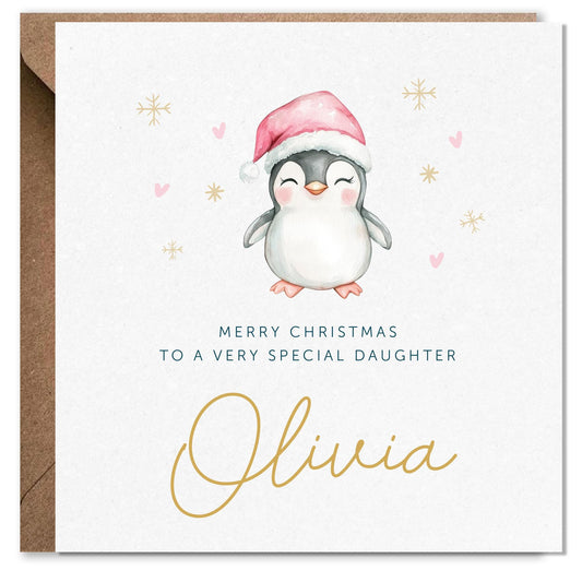 Girls Christmas Card, Personalised Christmas Card for Daughter, Daughter Christmas card, Niece card, Granddaughter card, Ballerina