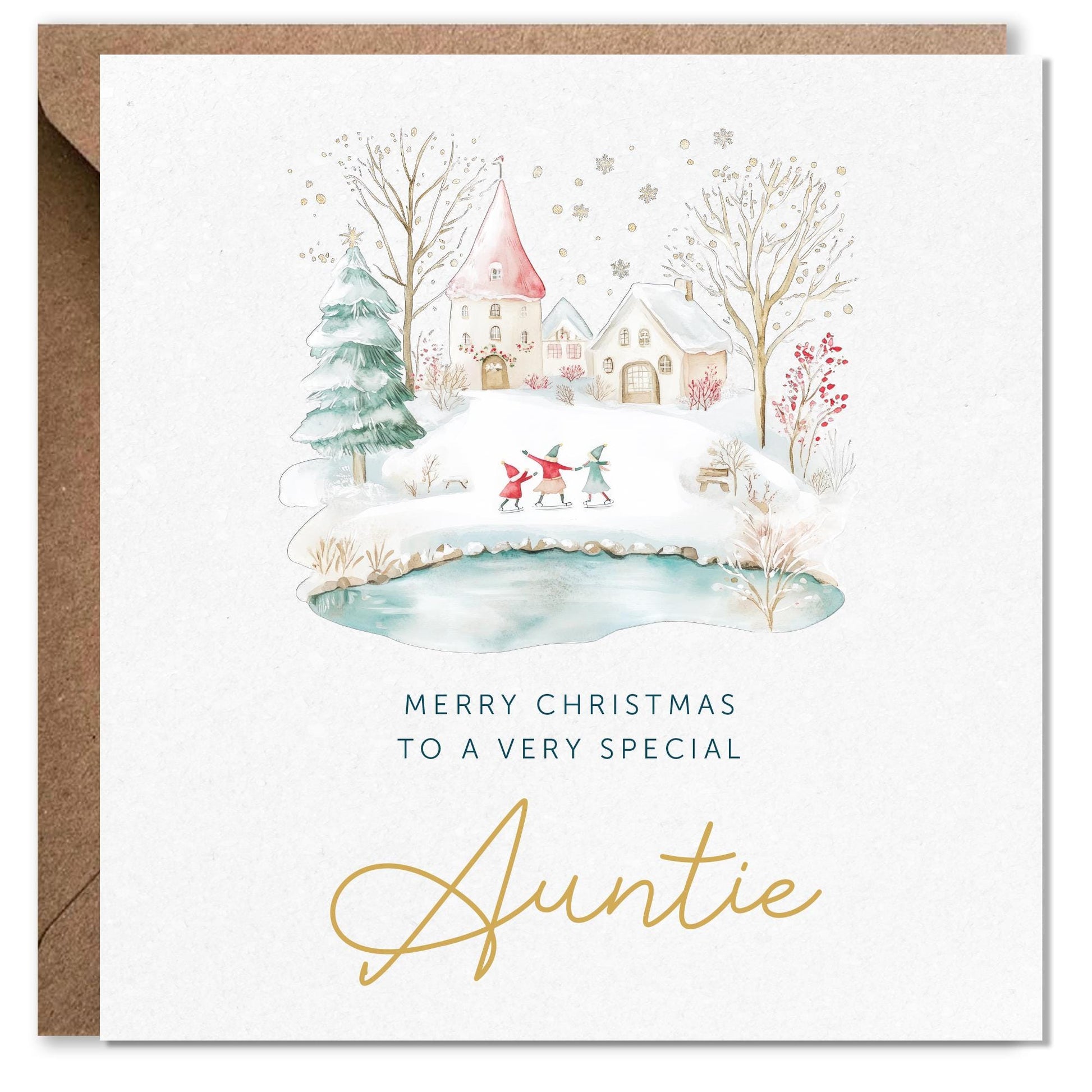 Daughter Christmas Card, Granddaughter Christmas, Niece Christmas card, Sister card, Nan card, Snow scene
