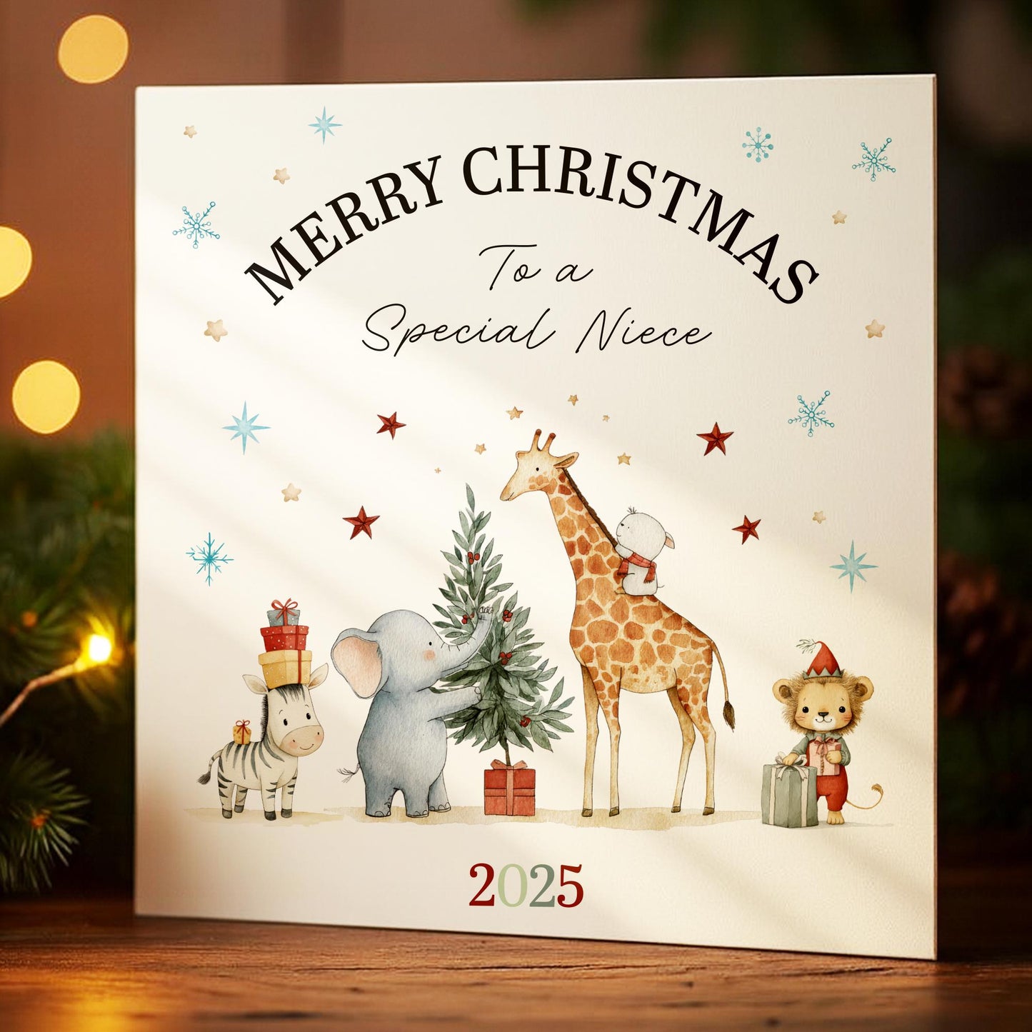 Girls Christmas Card, Personalised Christmas Card for Daughter, Daughter Christmas card, Niece Christmas card, Granddaughter Christmas card