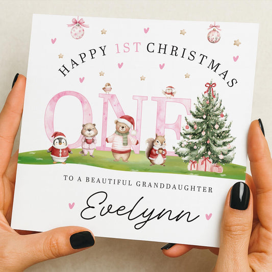 Girls Christmas Card, Personalised Christmas Card for Daughter, Daughter Christmas card, Niece Christmas card, Granddaughter Christmas card