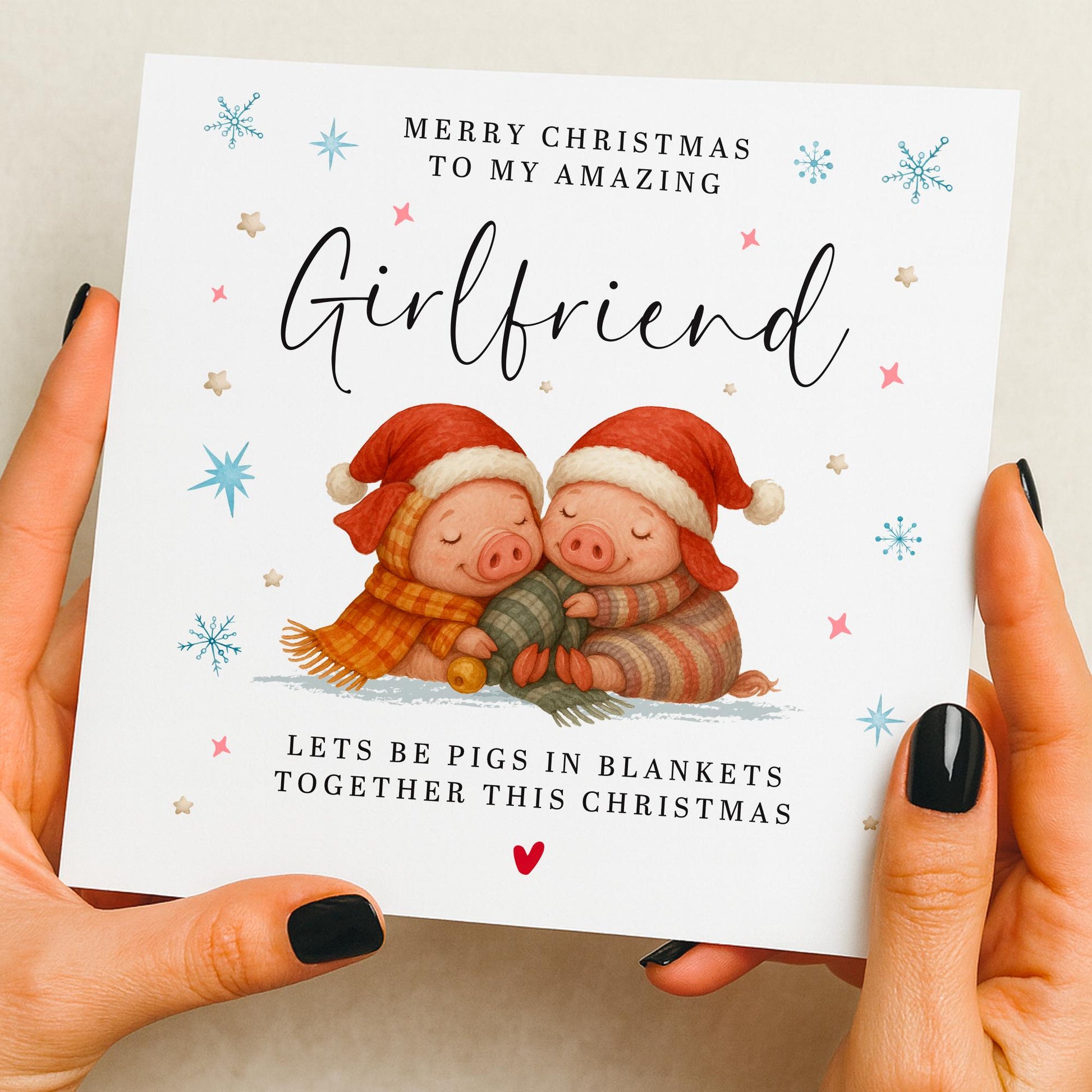 Christmas Card For Partner, Handmade Christmas Card, Funny Card, pigs in blankets, Card For Boyfriend, Girlfriend, Husband, Wife, Gift