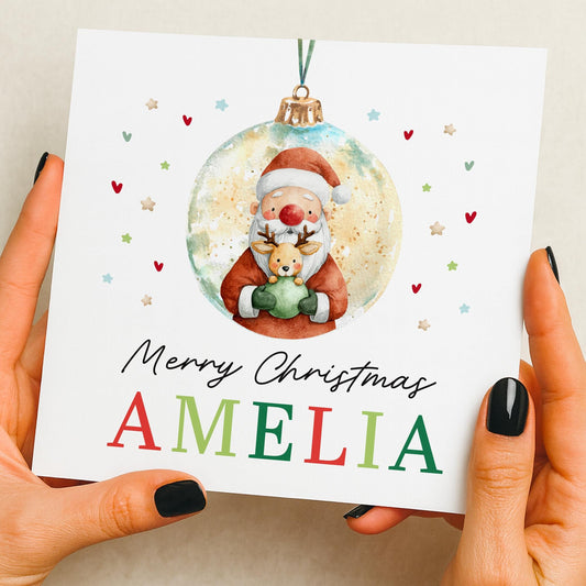 Girls Christmas Card, Personalised Christmas Card for Daughter, Daughter Christmas card, Niece Christmas card, Granddaughter Christmas card