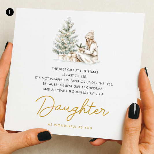 Daughter Christmas Card, Granddaughter Christmas, Niece Christmas card, Sister card, Nan card, Snow scene