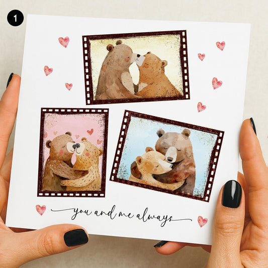 Valentines Card, Valentine’s wife, Husband, Girlfriend, BOYFRIEND, for her, Him, Anniversary card, Bear Love,cute card
