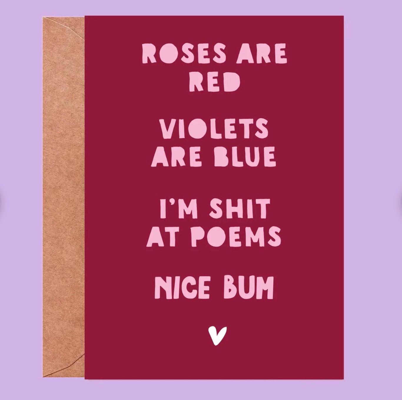 Funny Valentine Card - Blank Inside
