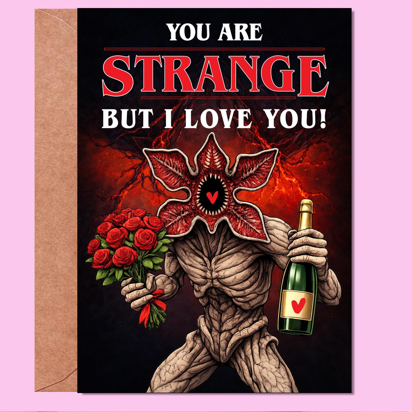 Funny Valentine's Card – him, her, Valentines day, Husband, Valentine, Girlfriend, Boyfriend, Derek, Stranger things, Demogorgan