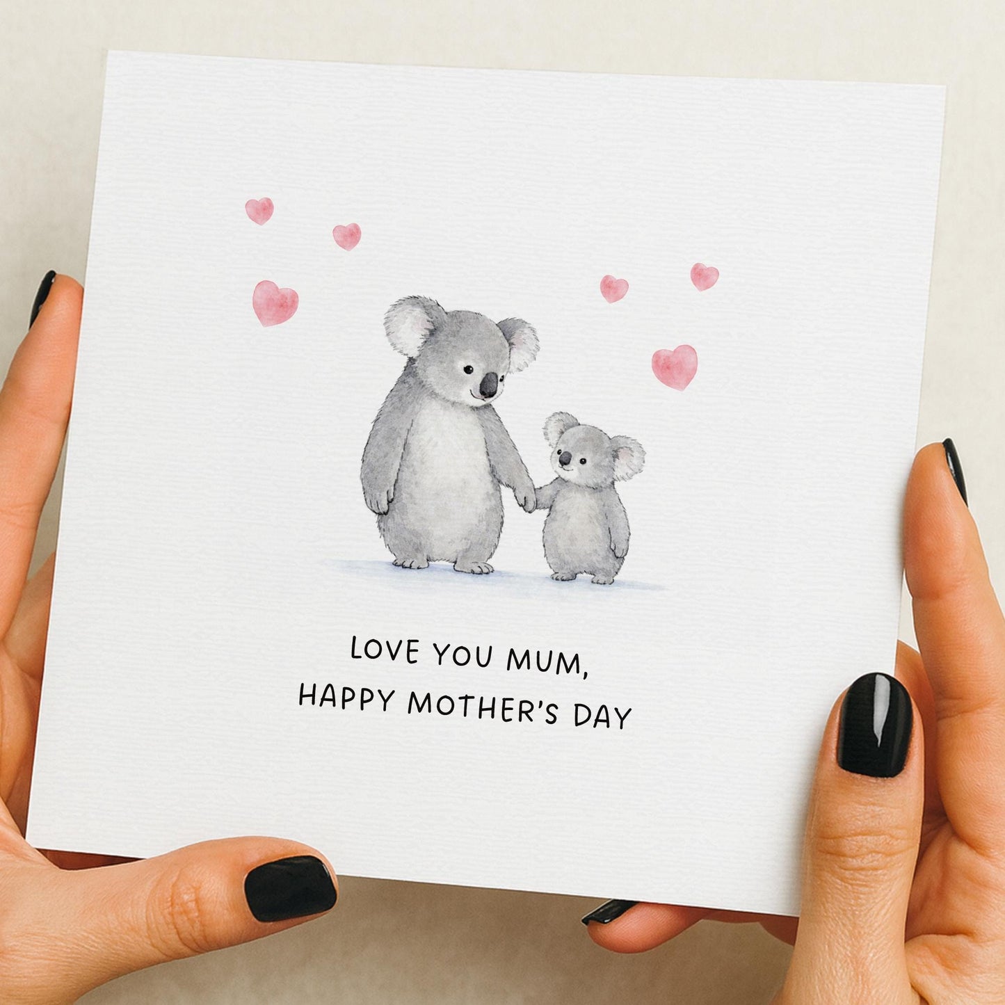 Mother's day card | mothers day card | Cute koala card | mummy mothers day card | card from daughter or son | card for nana