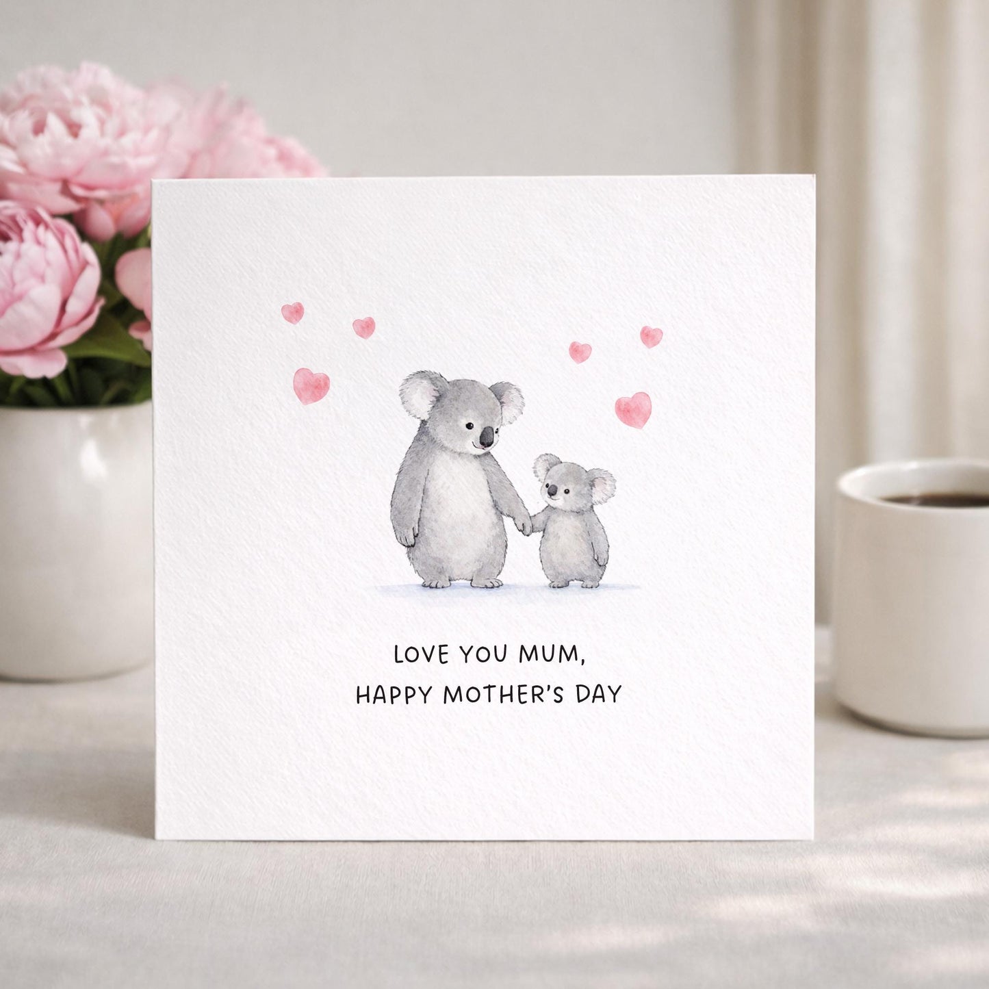Mother's day card | mothers day card | Cute koala card | mummy mothers day card | card from daughter or son | card for nana