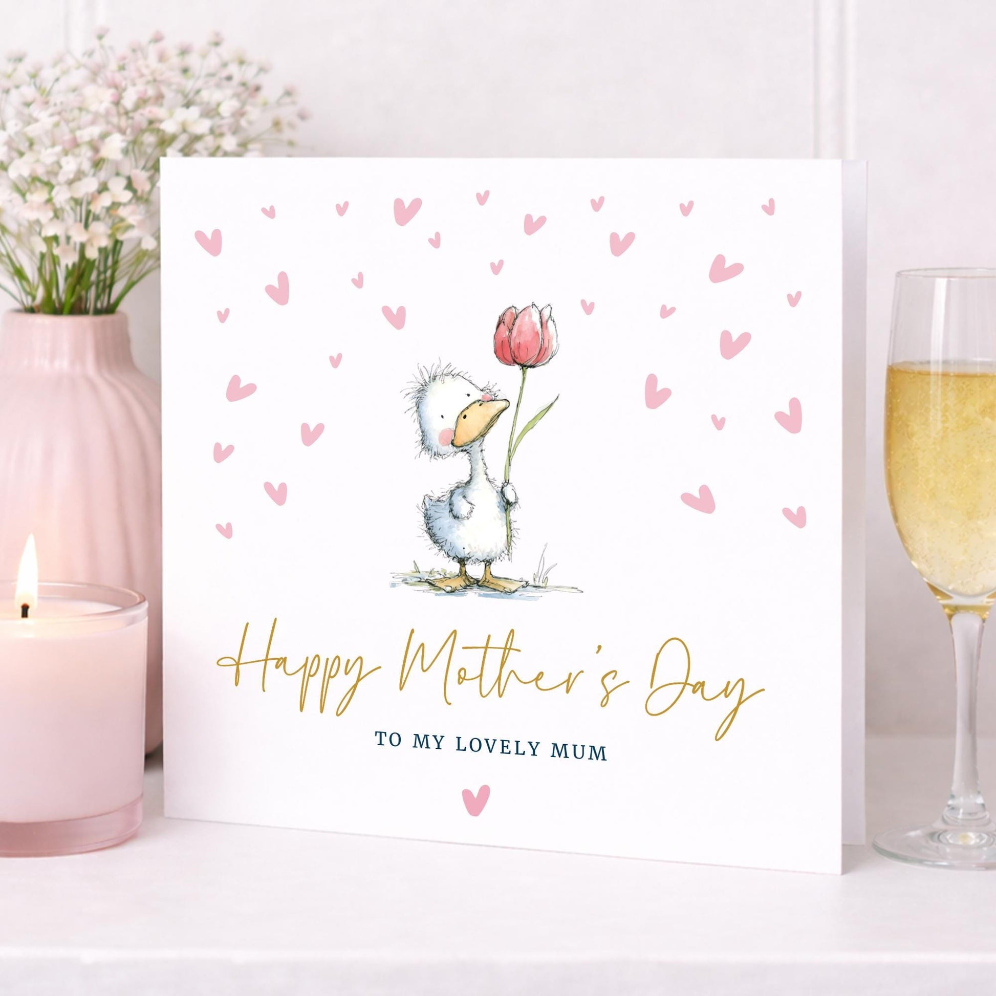 Mother's day card | mothers day card | Cute duck mum card | mummy mothers day card | card from daughter or son | card for nana