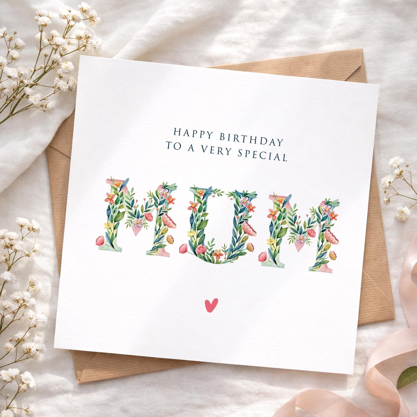 Birthday Card for mum, Floral Card For Mom, Mum Grandma Birthday Card, mothers day Card, Birthday Nan, Auntie Birthday Gift For Her