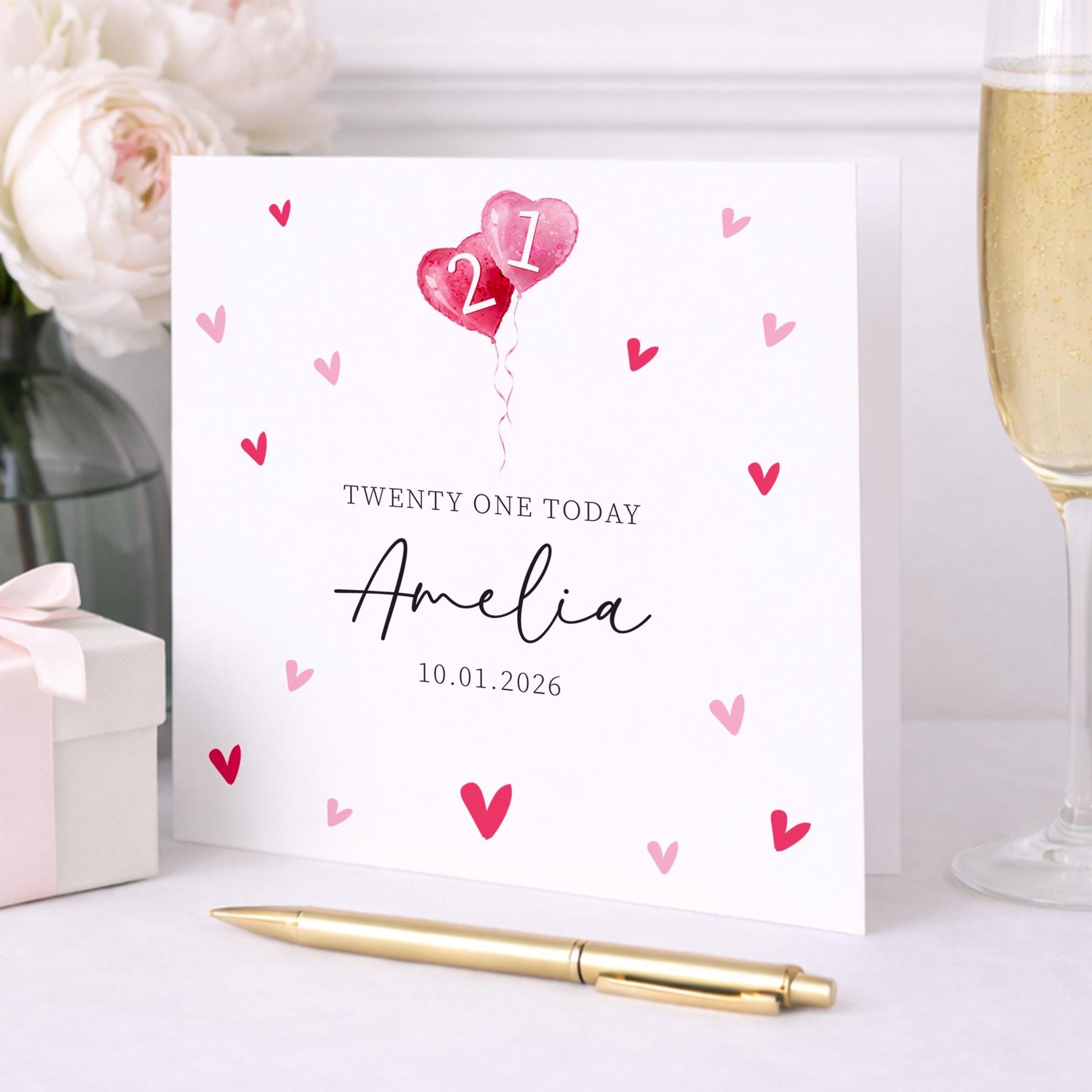 21st Birthday Card, Personalised Birthday Card for her, Daughter, Granddaughter, 21st Milestone Card, Birthday card niece, FREE DELIVERY