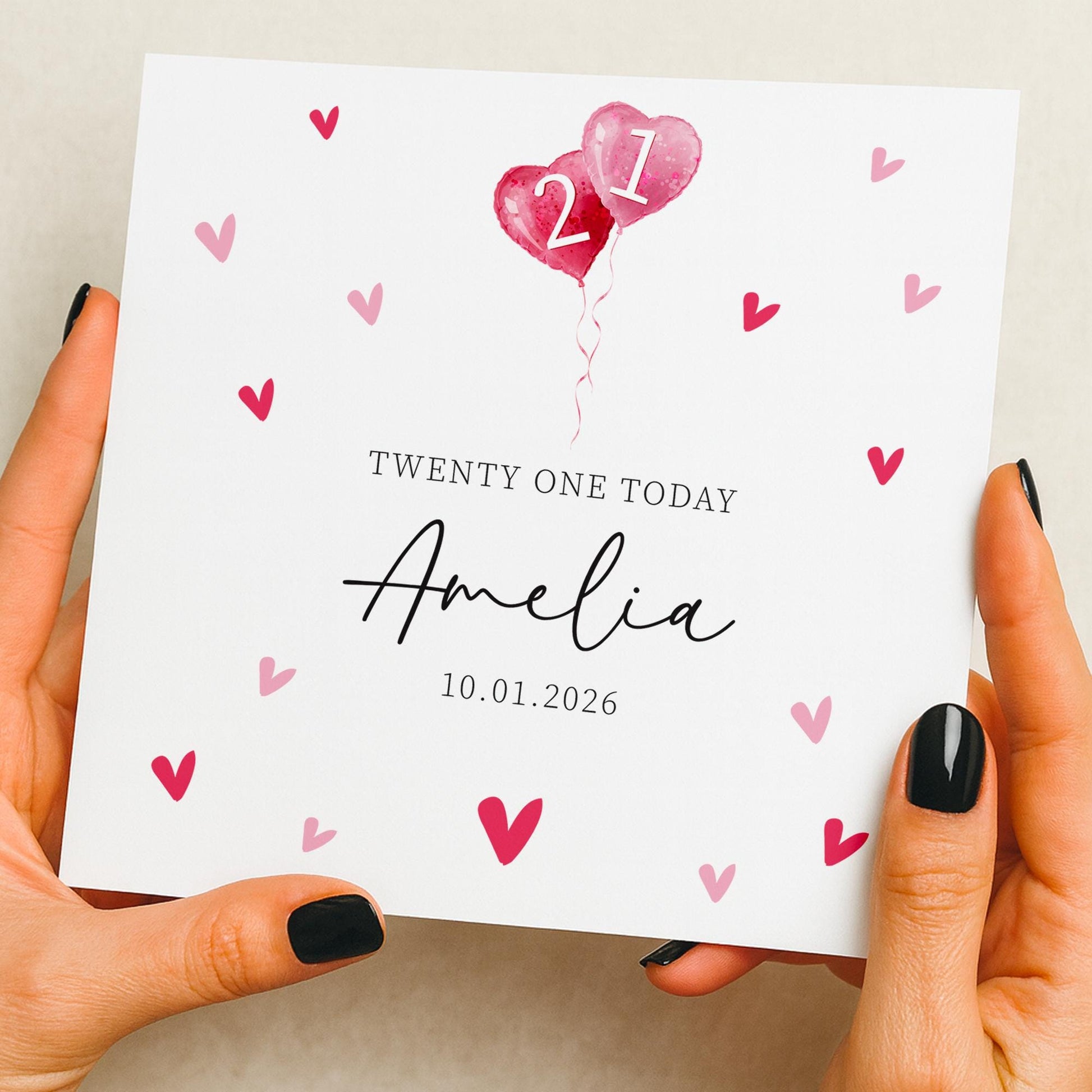 21st Birthday Card, Personalised Birthday Card for her, Daughter, Granddaughter, 21st Milestone Card, Birthday card niece, FREE DELIVERY