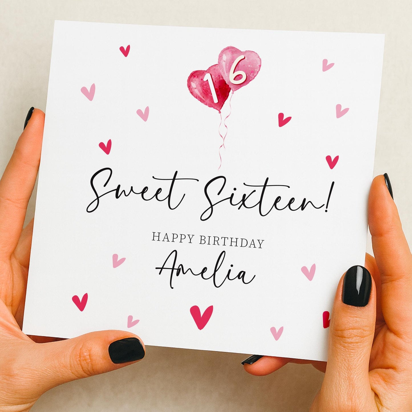 16th Birthday Card, Personalised Birthday Card for her, Daughter, Granddaughter, Sixteenth Milestone Card, Birthday niece, FREE DELIVERY
