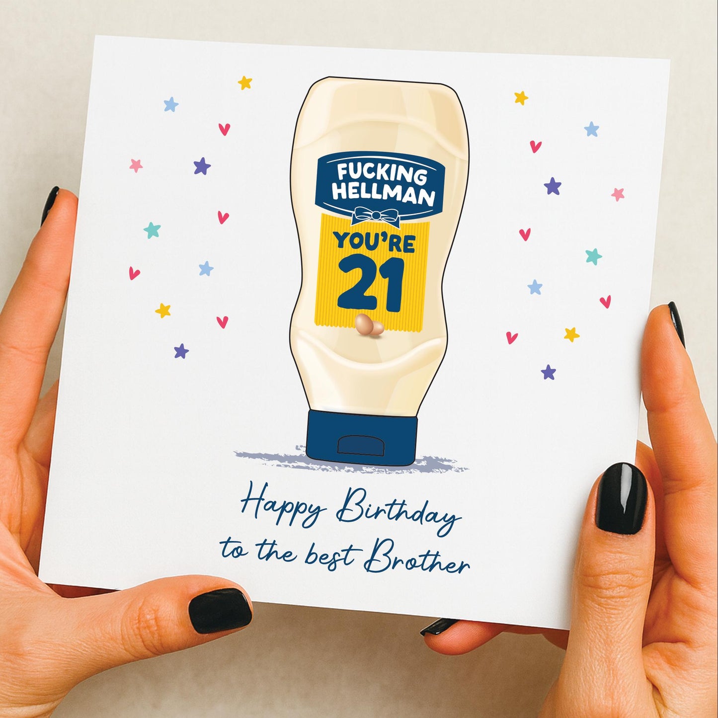 21st Funny Birthday Card for Brother | Funny Card | Fun Birthday Day Card | Birthday Day Gift for Brother | Twenty First Card | Mayo card