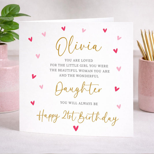 21st Birthday Card For Daughter, Granddaughter, any relation
