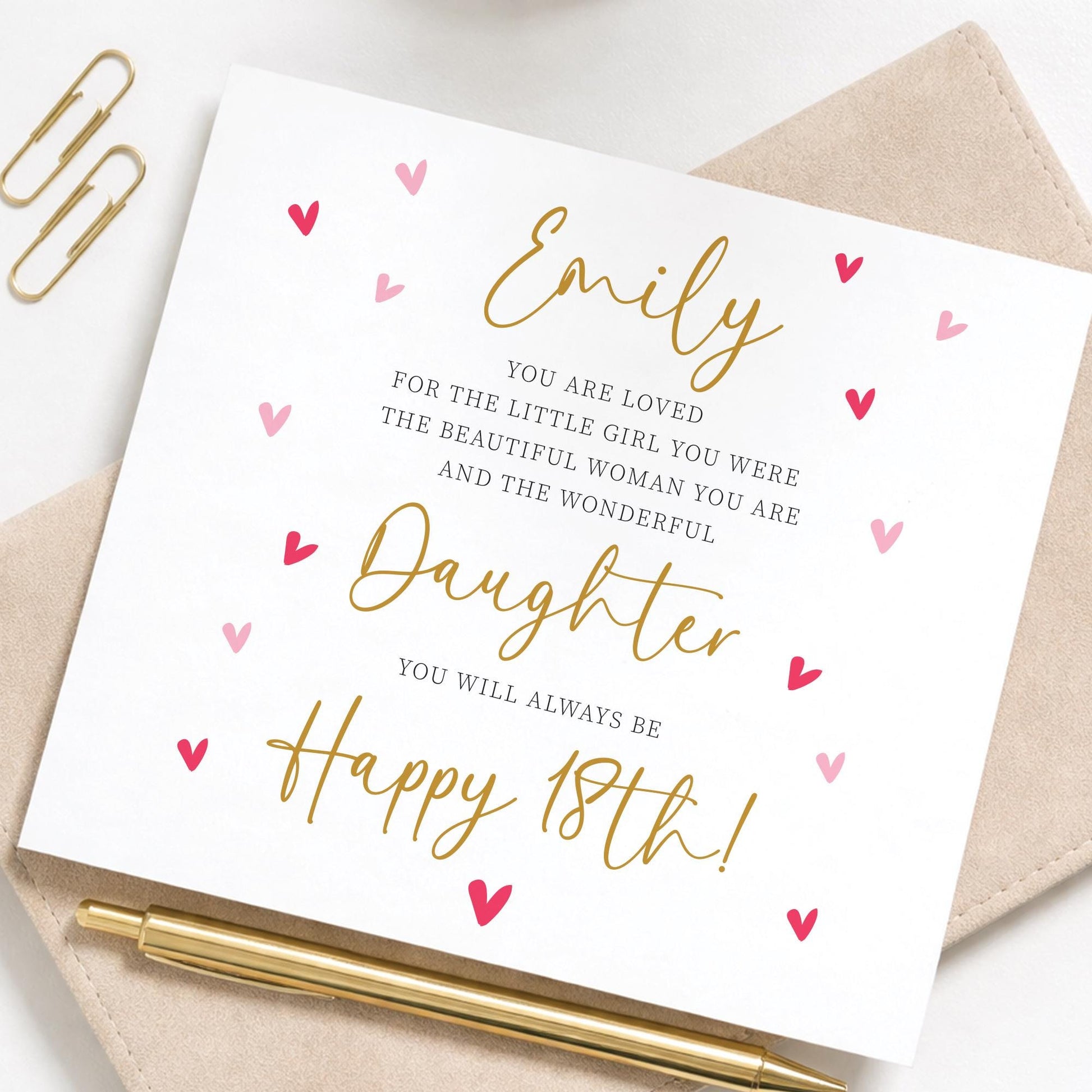 18th Birthday Card For Daughter, Granddaughter 18th Birthday, Eighteen today, Gift Sister, Personalised Birthday Eighteenth, Niece, poem