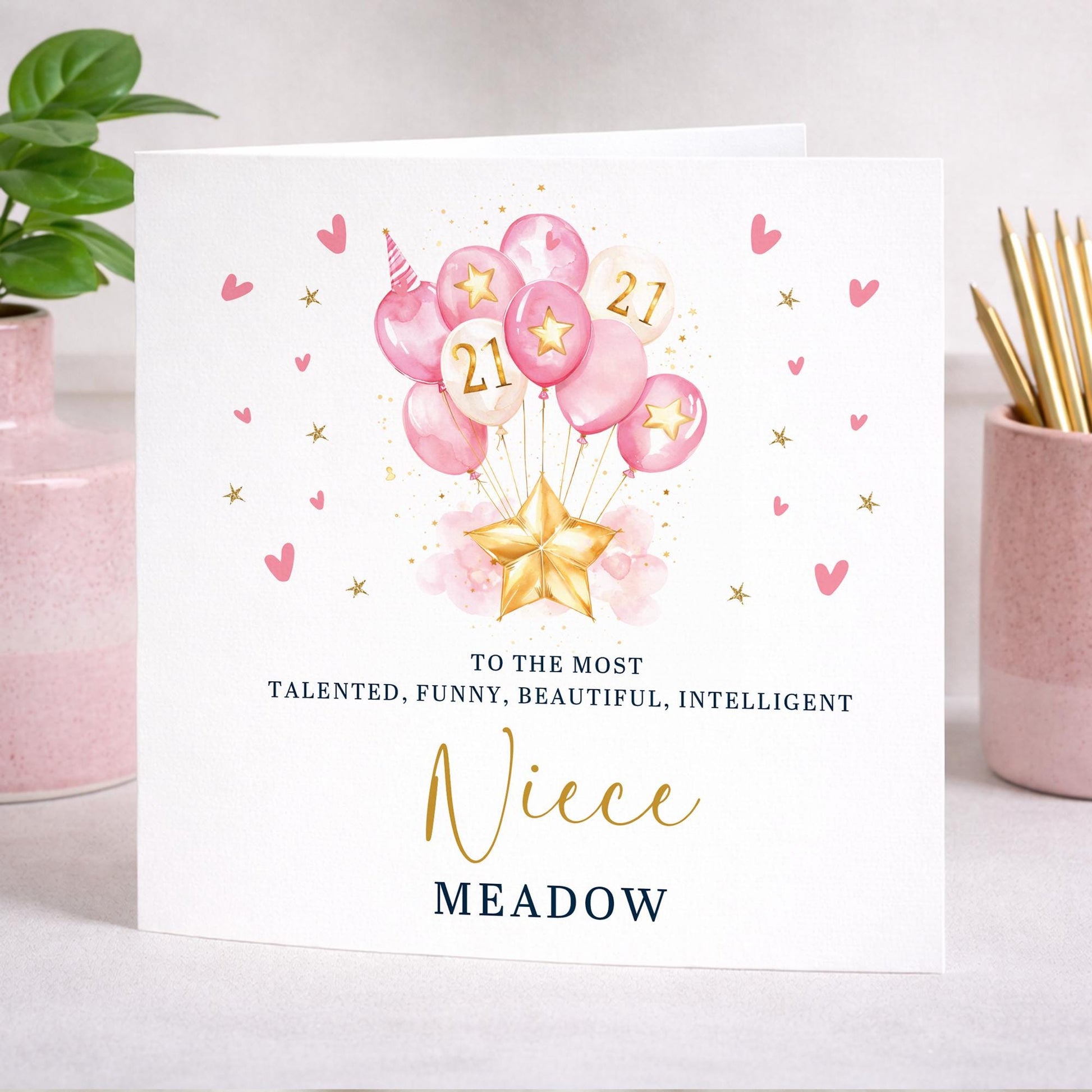 21st Birthday Card For Daughter, Granddaughter 21st Birthday Card, Twenty One, Gift Sister, Twenty One Birthday, 21st Birthday Niece