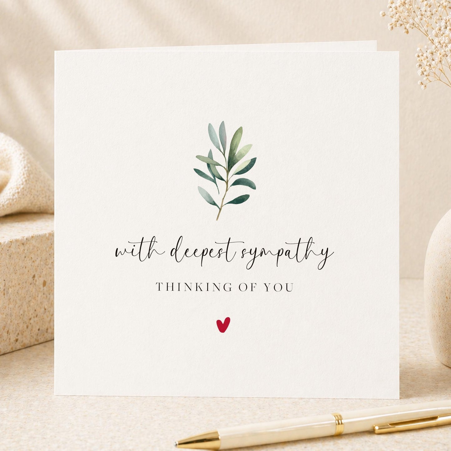 Sympathy Card, Handmade Sympathy Card, Bereavement, Condolences, Sorry for your Loss, Thinking of You, Condolences Card