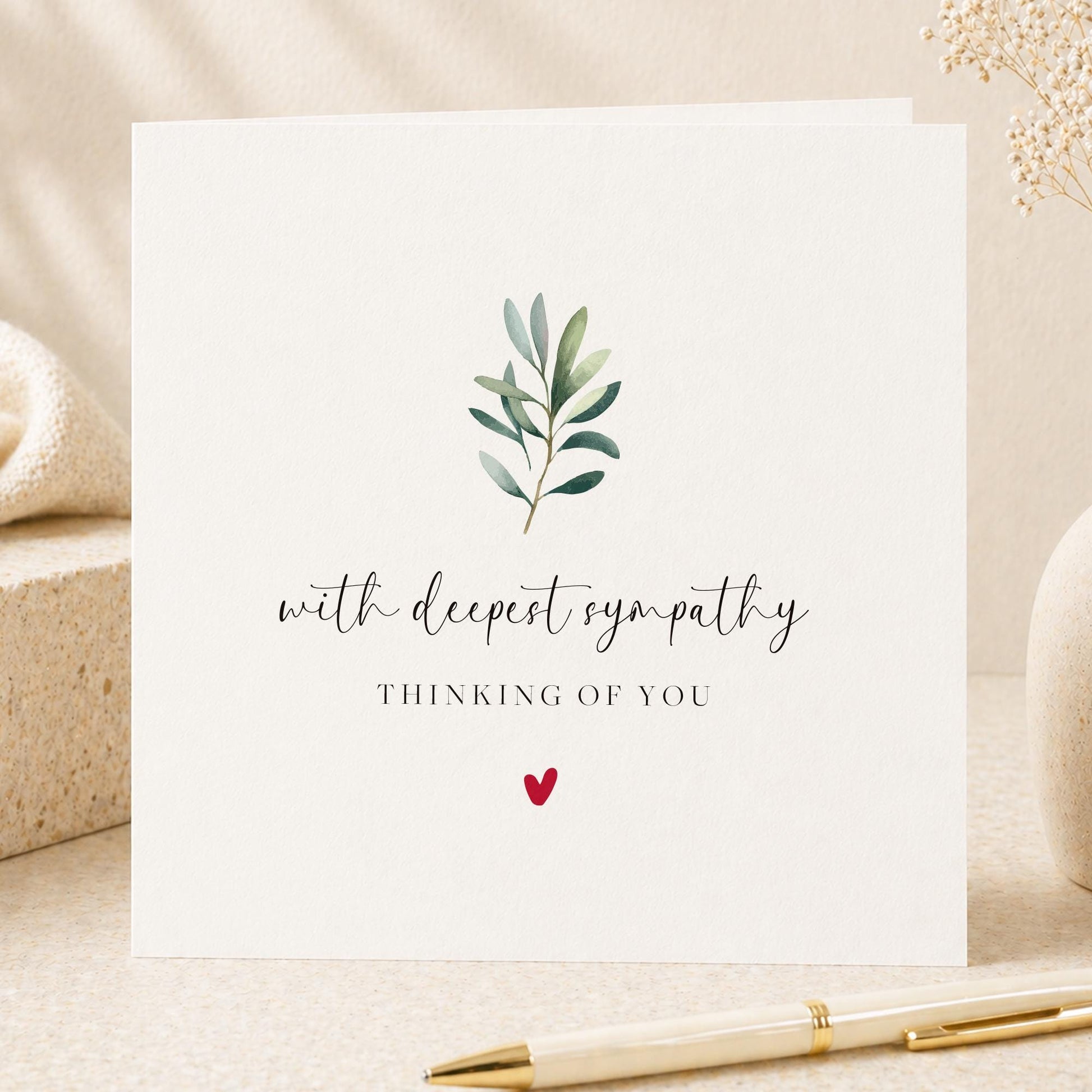 Sympathy Card, Handmade Sympathy Card, Bereavement, Condolences, Sorry for your Loss, Thinking of You, Condolences Card