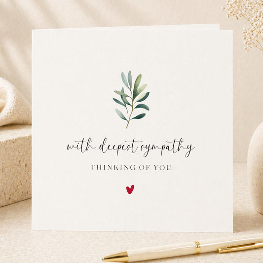 Sympathy Card, Handmade Sympathy Card, Bereavement, Condolences, Sorry for your Loss, Thinking of You, Condolences Card