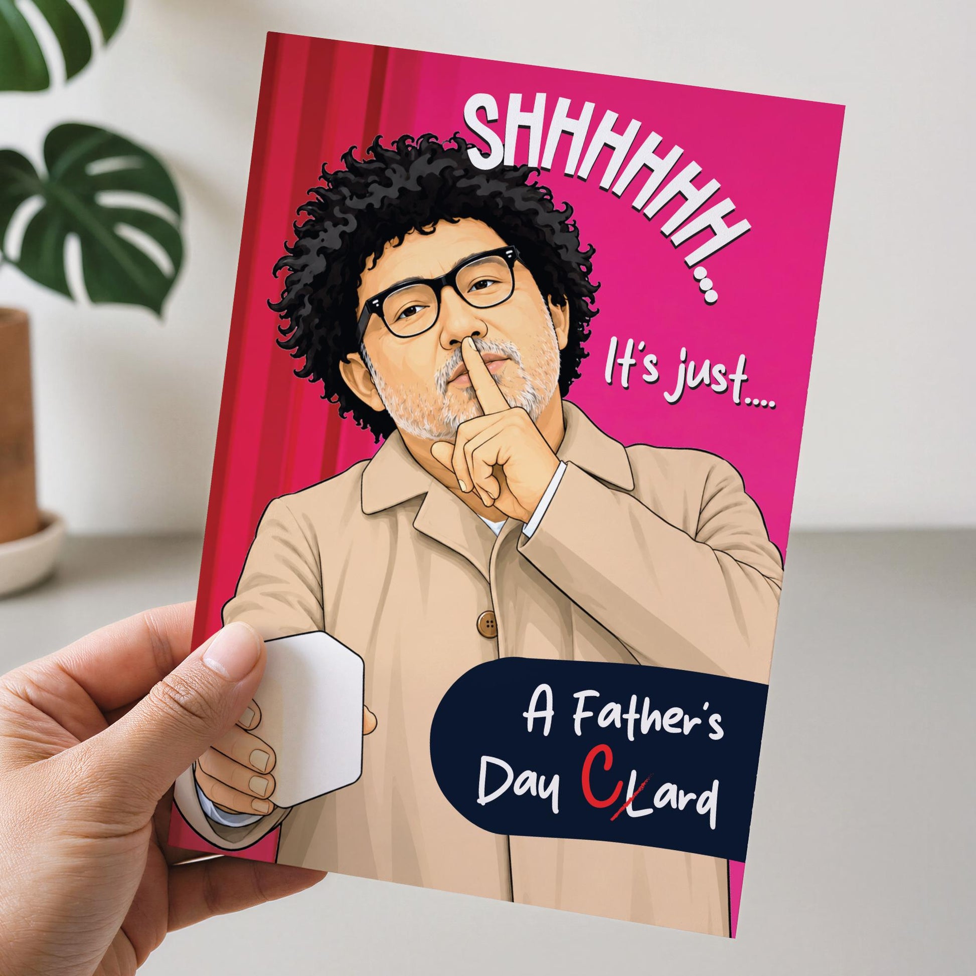 funny fathers day card, funny Bob Mortimer card, funny card for dad, Father’s Day card, lard card