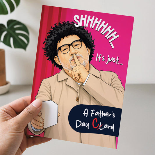 funny fathers day card, funny Bob Mortimer card, funny card for dad, Father’s Day card, lard card