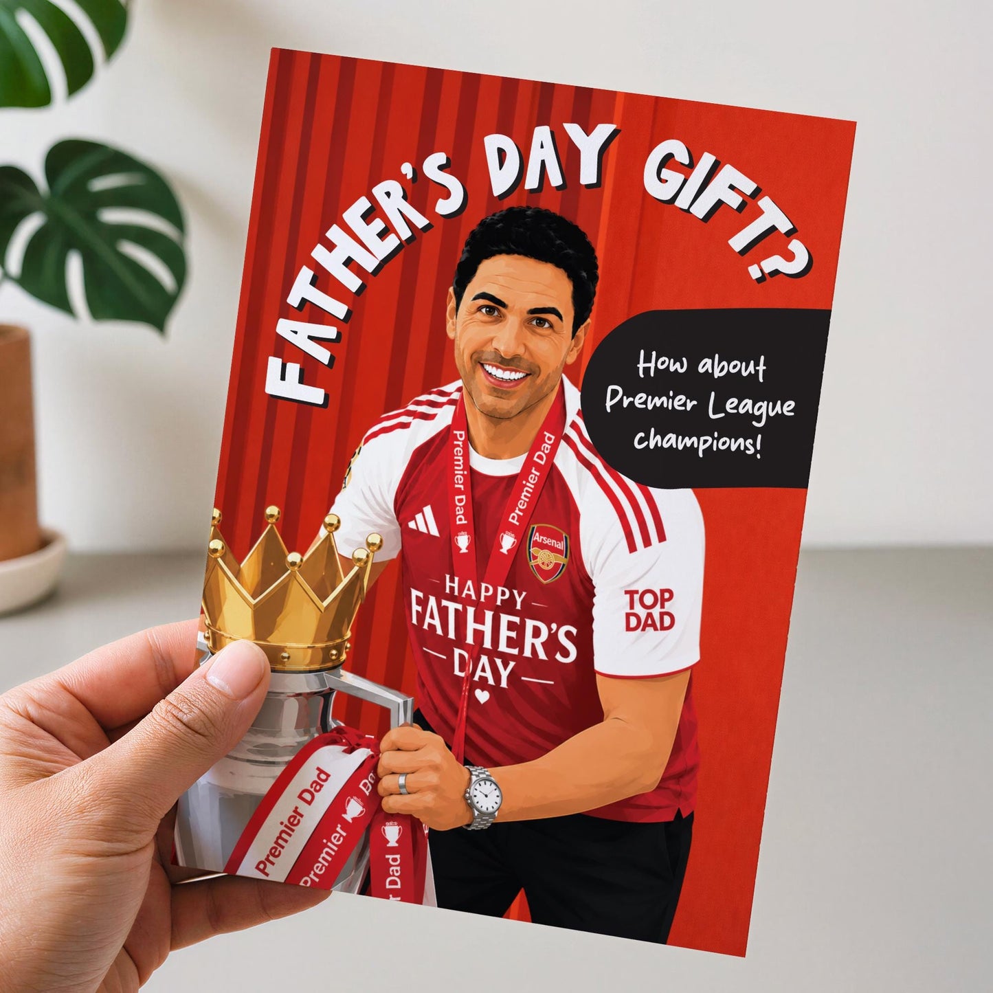 Father's Day card, Funny Fathers Day card, Arsenal Inspired, Fathers Day gift, Funny, dad, daddy, Funny card, Football theme, Mikel Arteta