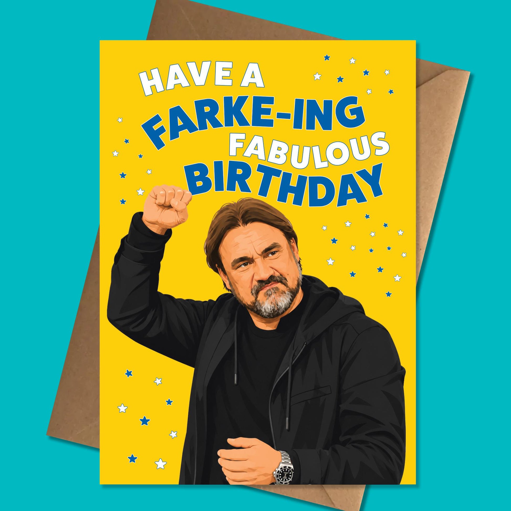 Funny Daniel Farke, Birthday card, for Him, for Her, Hand made card, Football, Soccer, Leeds Manager - Have a Farke-ing fabulous Day