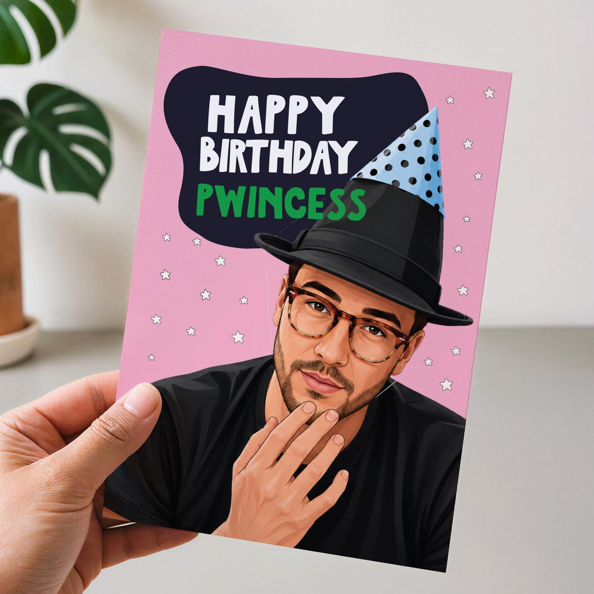 Funny Pwincess Birthday card, Pwincess, Meme birthday for Him, for Her, Hand made card