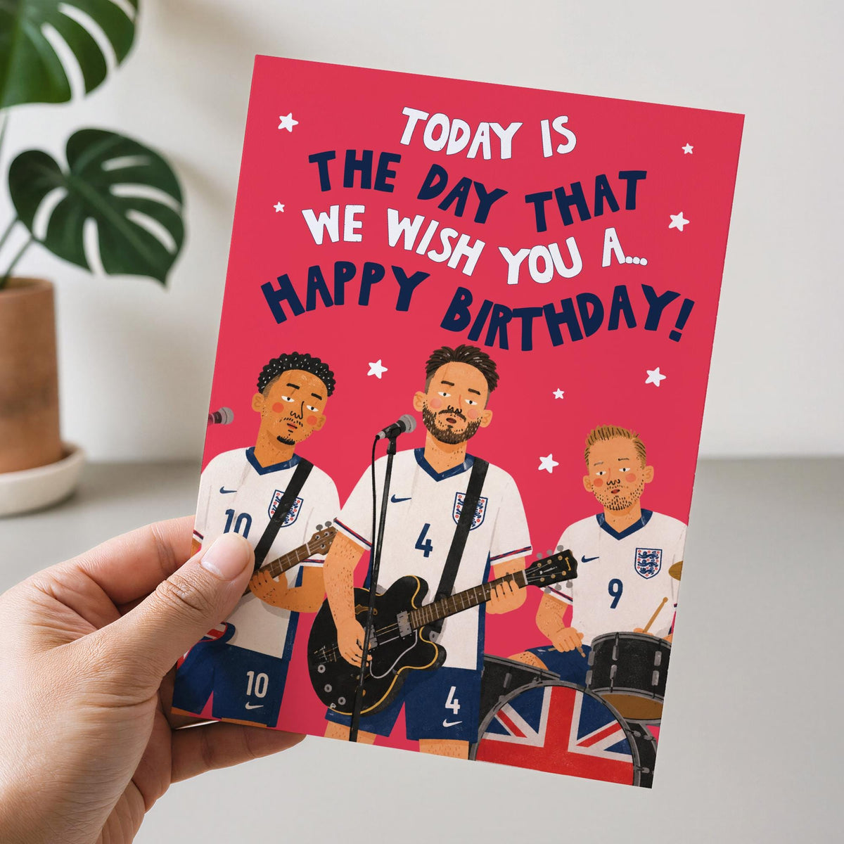 Funny Birthday card, England, for Him, for Her, Handmade card, Football, Soccer, Kane, Bellingham, Rice, World cup - Oasis