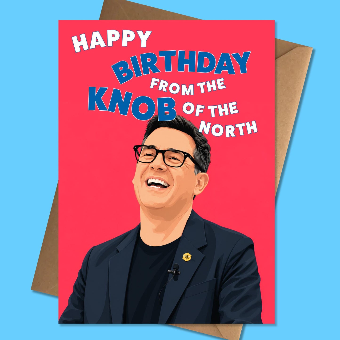 Funny Birthday card, Andy Burnham, Funny Cards, Birthday Cards for Him, for Her, Birthday Card, Last one laughing
