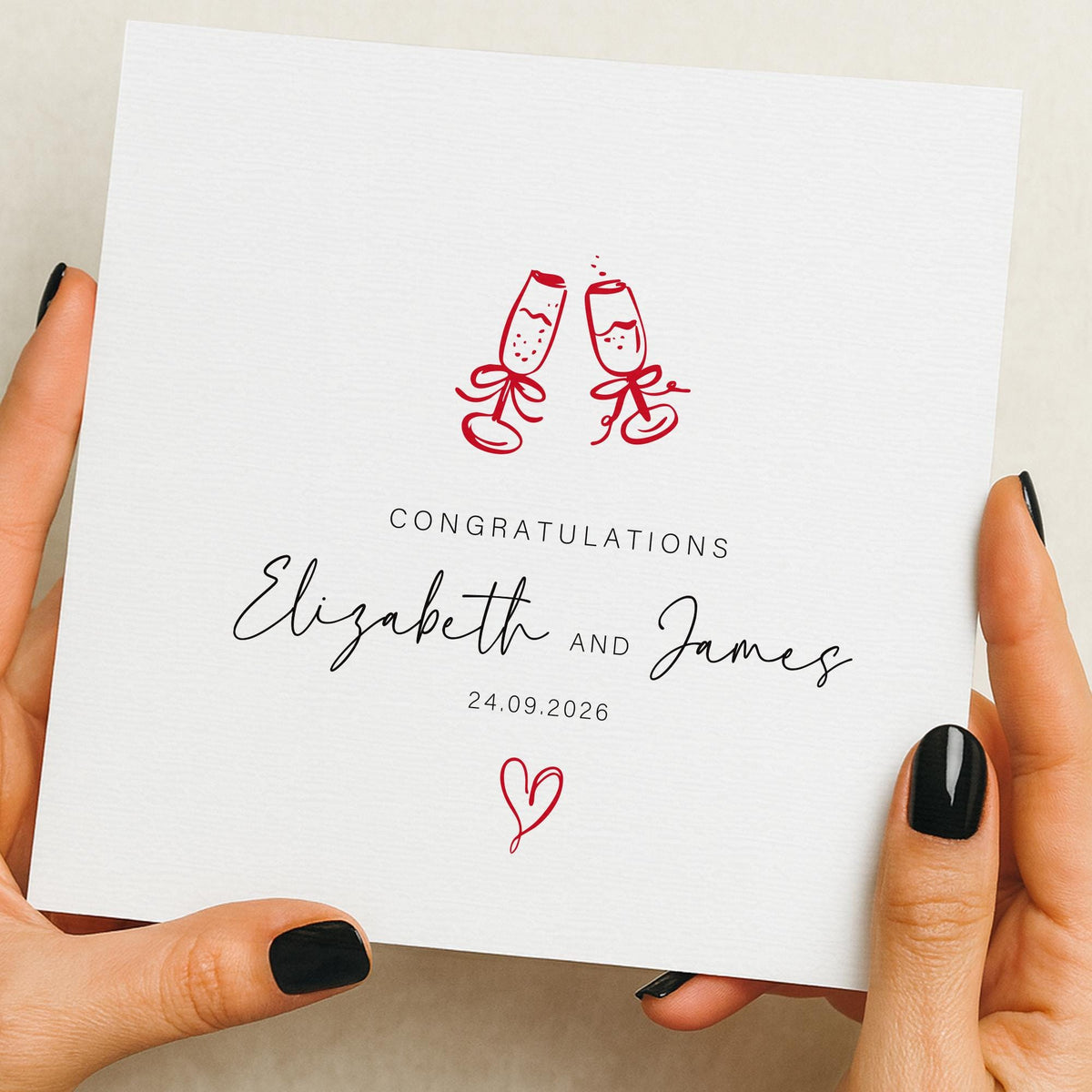 Personalised Wedding Floral Card | Newly Married Couple Greeting | Anniversary | Congratulations Engagement Card | luxury Wedding Gift Card
